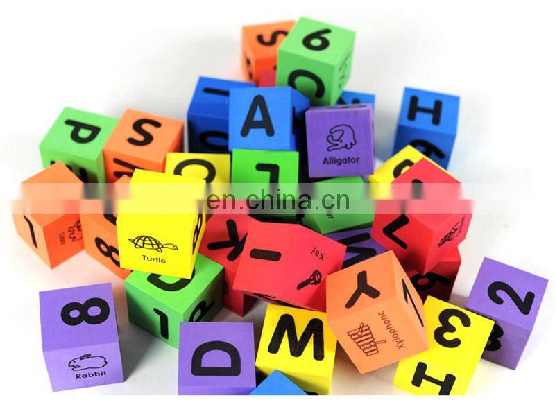 Melors education toy soft eva Alphabet and numbers kids foam blocks