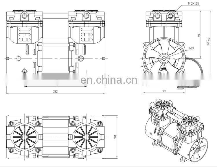 110V 60HZ/220V 50HZ oilless piston mini portable air compressor with CE,ROHS