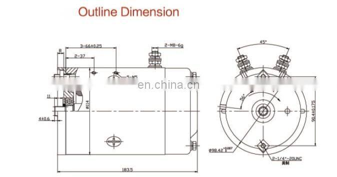 48V forklift electric dc motor