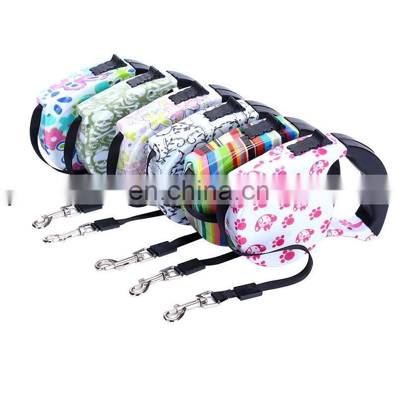 Wholesale More Design Adjustable Slip Luxury Nylon Rope Custom Print Logo Pet Retractable Dog Leash For Dog