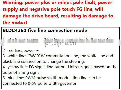 chihai motor CHB-BLDC4260 5mm shaft 24v 8000rpm Brushless dc motor dc for robot