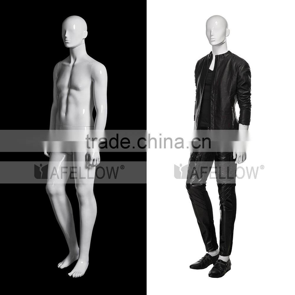 Plastic mannequin men cheaper model Abstract dummy mannequin YKM01(GLOSSY WHITE)