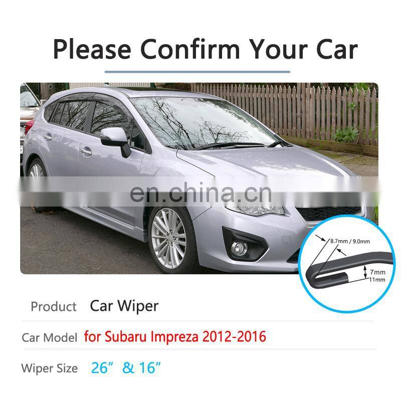 Car Wiper Blade for Subaru Impreza WRX STI 2012 2013 2014 2015 2016 Front Window Windscreen Windshield Wipers Car Accessories