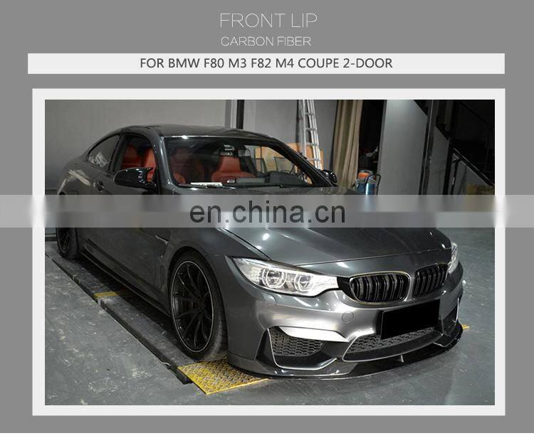 Carbon Fiber F8x M3 Car Front Bumper Lip for BMW F80 M3 F82 F83 M4 14-19 3PCS/SET