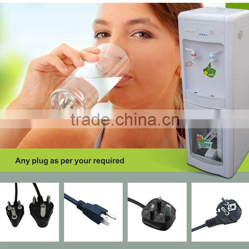 Hot warm cold 3 tap water dispenser with children protect water tap