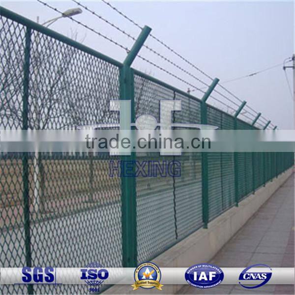 Expanded metal fence