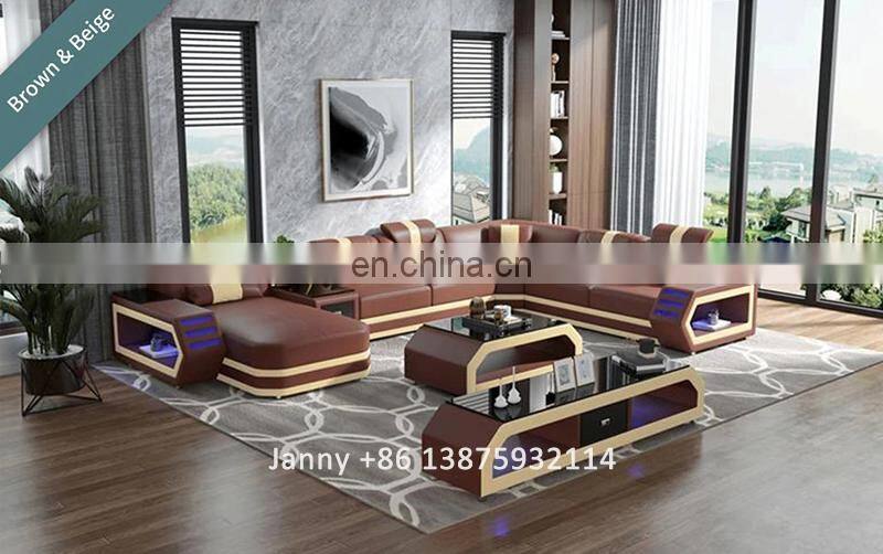 modern Italian design living room furniture living room sofa set white genuine leather sofas