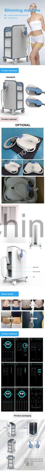 Digital screen 2 handles electro magnetic built muscle stimulation ems slim body slimming machine