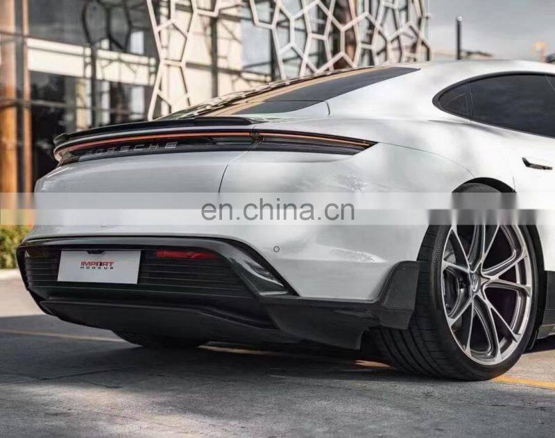 Runde Carbon Fiber Material For Porsche Taycan Techart Style Body Kit Front Lip Rear Lip Side Skirt Spoiler Side Mirror Shell