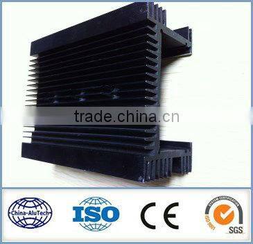 black anodized heatsink aluminium profile
