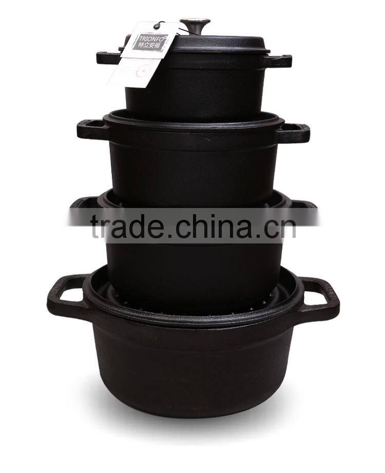 Round cast iron pot seasoning