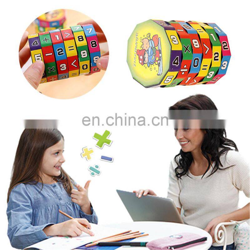 Children Montessori Games Mathematics Numbers Magic Cube Toy Puzzle Game Kids Learning Education Math Toy Fun Calculate Game