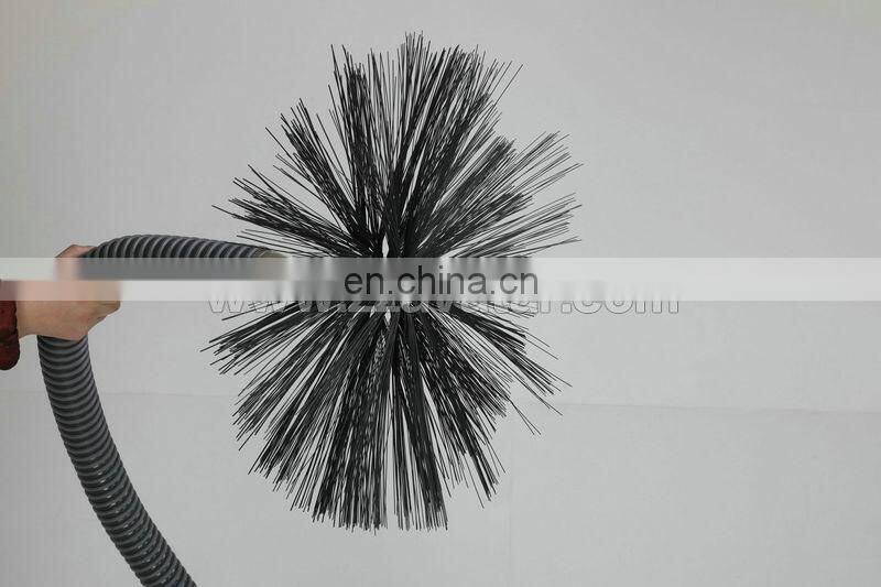 15m steel rotary shaft 80-800mm nylon brush air conditioner duct cleaning