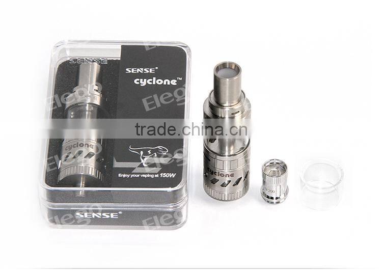 New Arrive! Sense Cyclone Tank Sense Cyclone 5ml 150W 0.6ohm&0.2ohm Ni200 Top Refilling Cyclone Sub Ohm Tank Wholesale Price