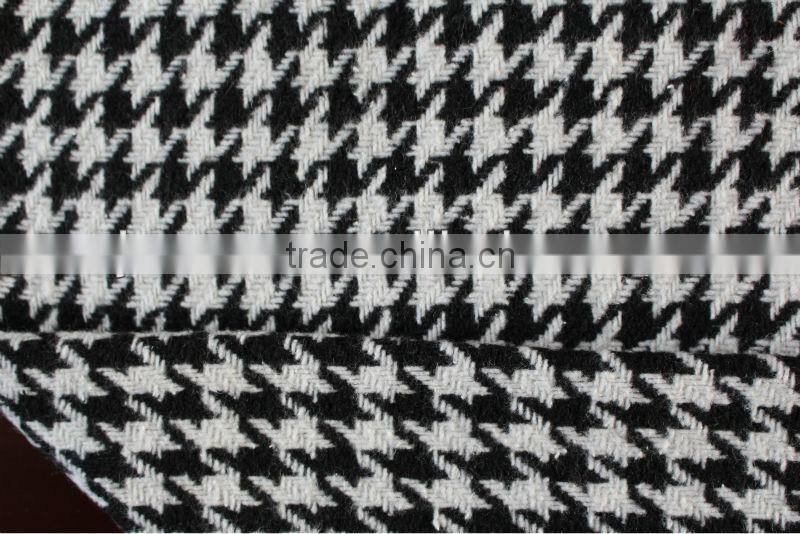 Trendy Houndstooth Wool Fabric