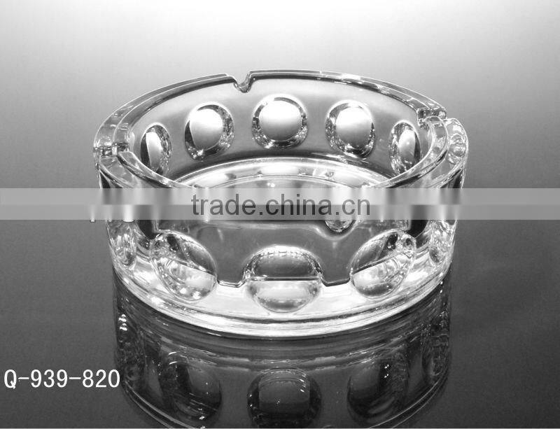 High Quality Round Clear Glass Cigar Ashtray