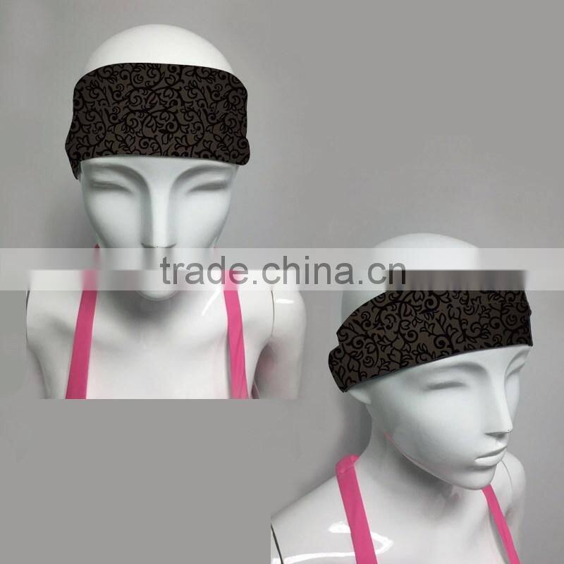 Latest women volleyball sport decorative headband fancy design hairband, Fashion sports lycra/polyester elastic headband