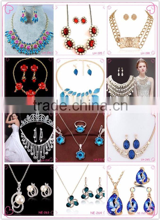 Double-Layer Imitation Pearl Beads Necklace Drop Handmade Jewelry Set