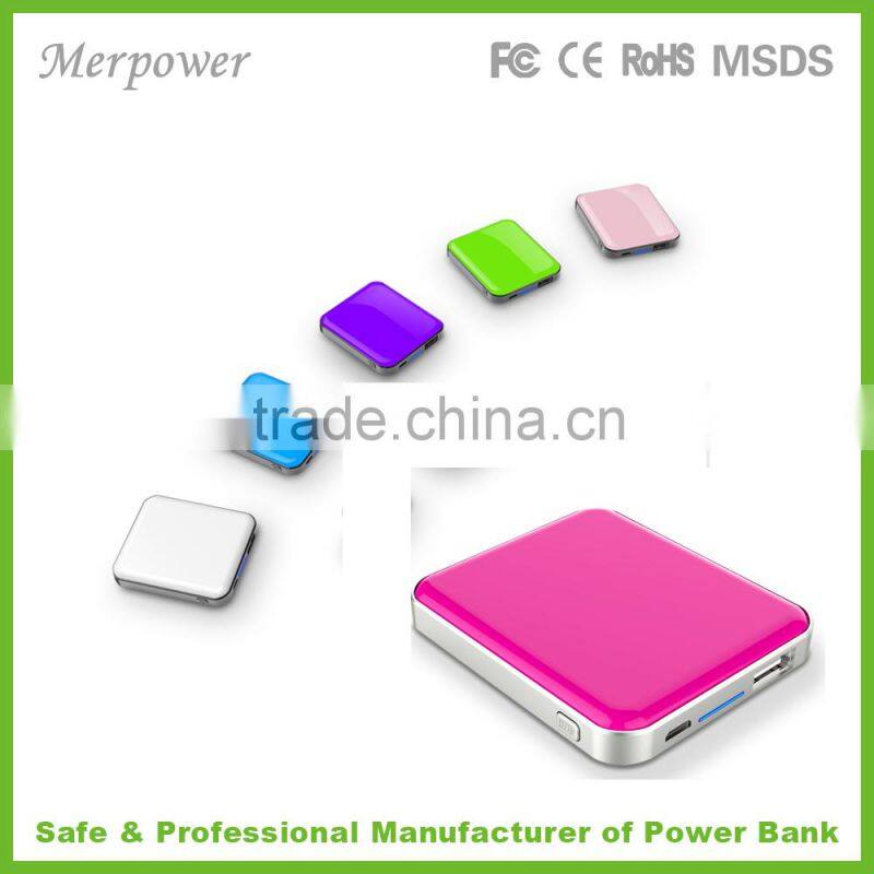 To high quality mirror Portable power bank rechargeable 2200mah