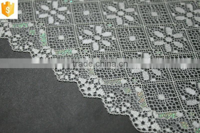 fancy designs nylon lace fabric for women plain,french style warp knitting lace fabric