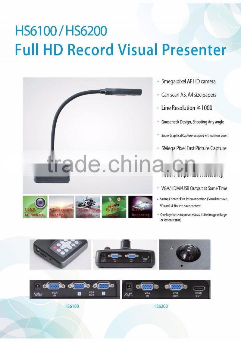 2015 new gooseneck document camera high resolution visualizer construction smart classroom