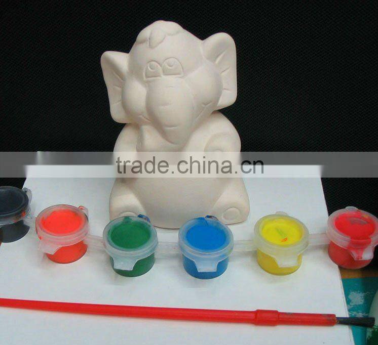 Kids diy ceramic dolomite car paint color with brush