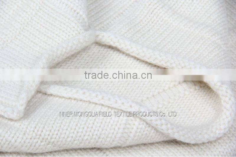 Knitted Cashmere Throw Blanket