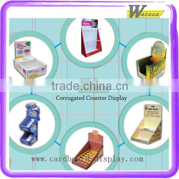 Exquisite Design CD Books Rack Corrugated White Cardboard Display on super markets book pharmacies retail display