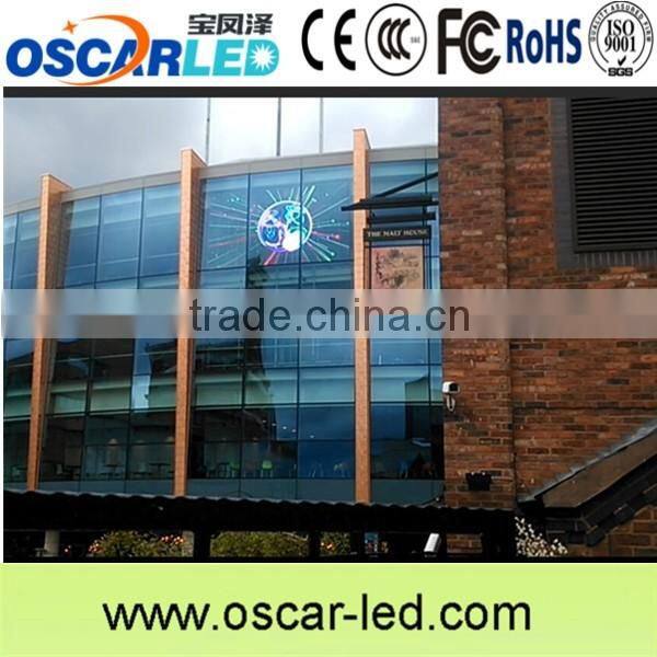 Outoor building wall transparent full color led display