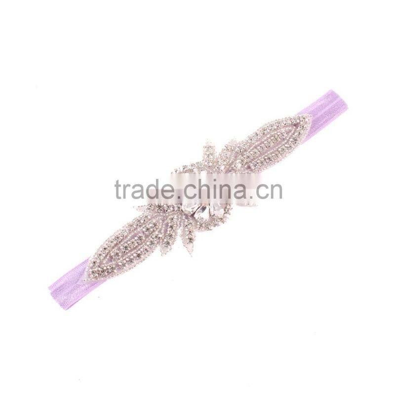 New floral Vintage Rhinestone Headband Baby girl crystal Headband glisten Headband baby hair accessories photo props wh-1813