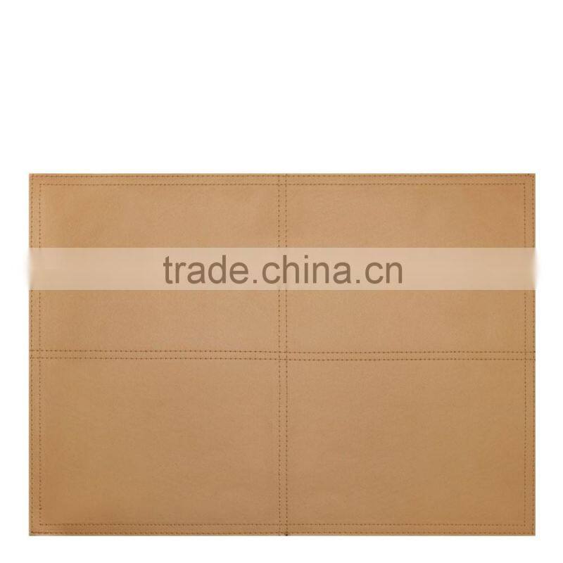 Fancy Design Cross Stitched PU Leather Mat