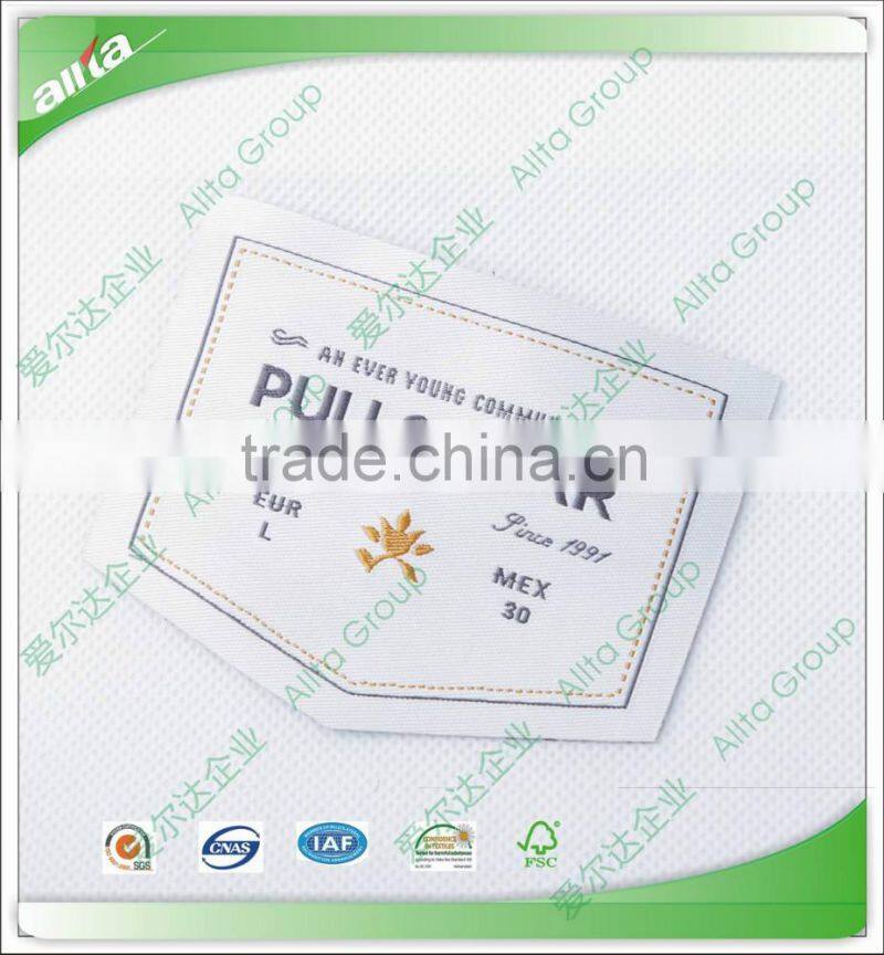 Custom clothing label, woven clothing label, brand name label for clothing