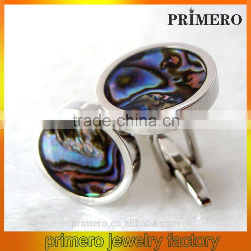PRIMERO 2015 Fashion jewelry abalone shell cufflinks 925 sterling silver cufflink ball cufflins crystal cufflink French cufflink