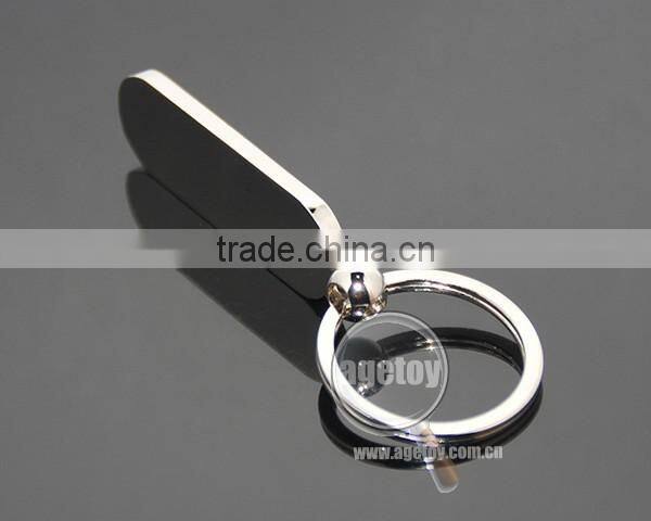 Oval Shaped High Polished Smooth Zinc Alloy Plated Silver Color Wholesale Custom Plain Key Chain Blank Metal