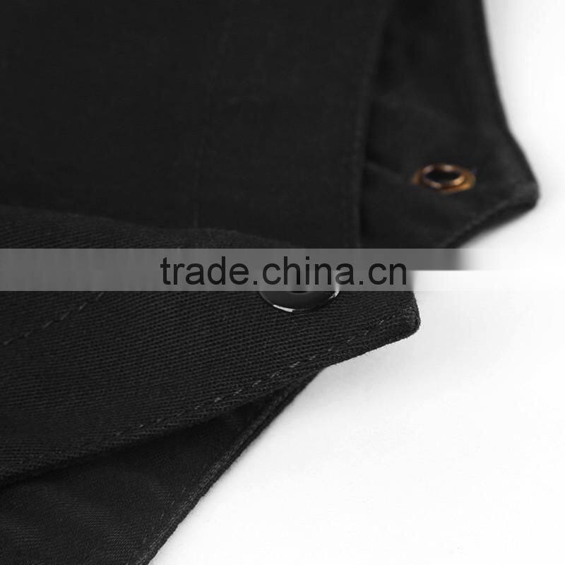 PY-140 PUNK Unique Bat Profile Shape Stand Collar Metal Feel Cloak Trench Coat