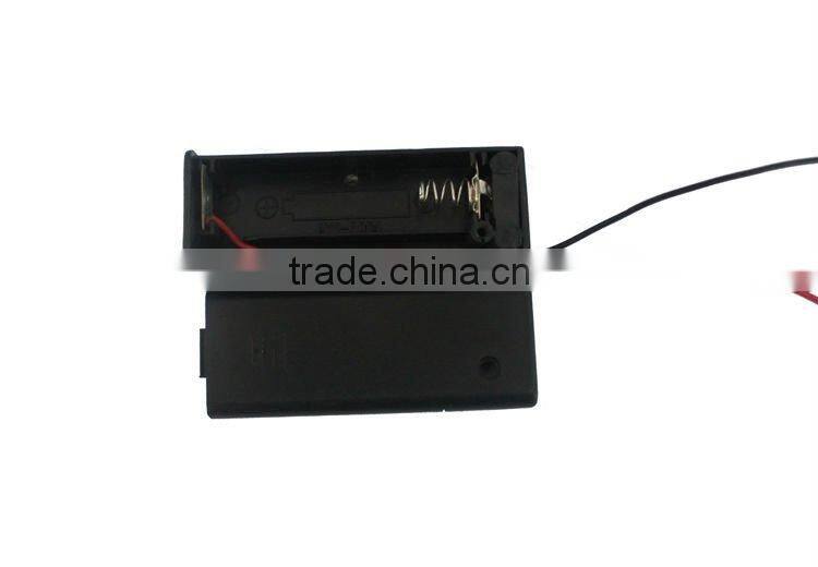AA cr2032 battery holder smt black battery holder with 12cm wire CE&ROHS