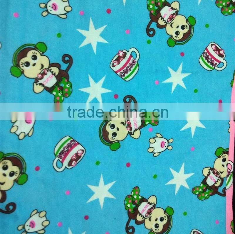 cotton flannel 20*10 40*42 150gsm 110Cm in animal cartoon