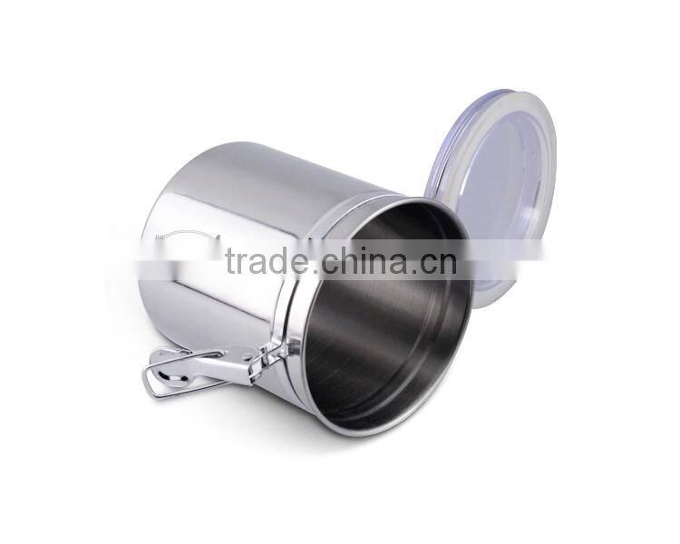 3PCS stainless steel canister set screw lid canisters