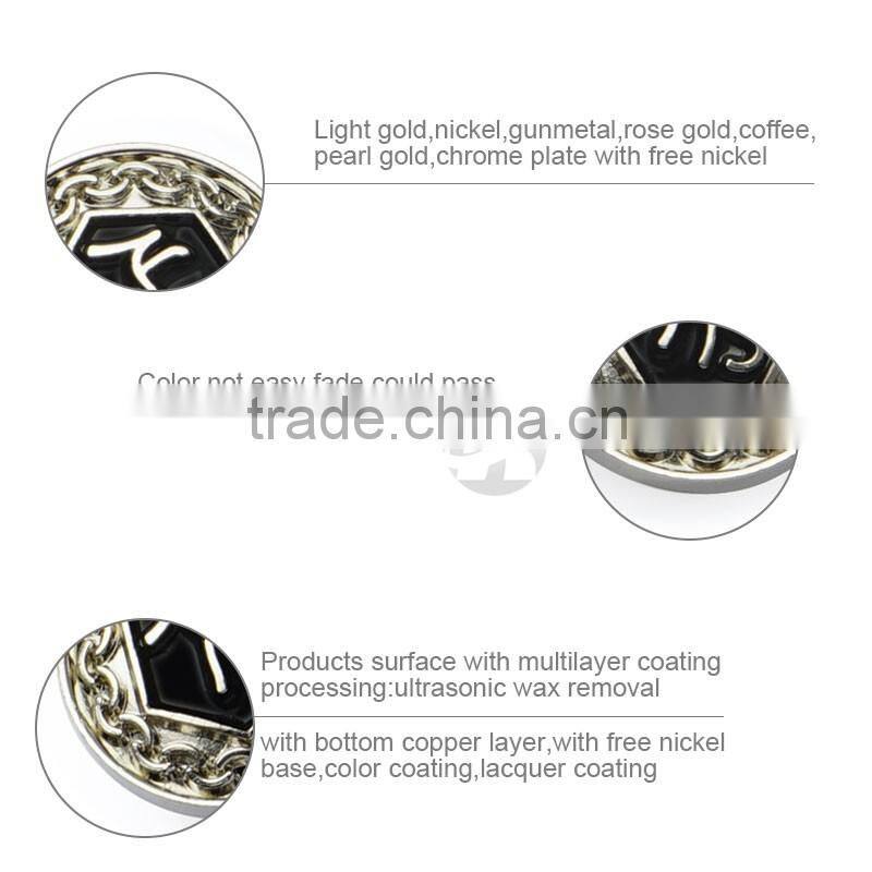 Custom China Cheap Round Shape Engraved Metal Buttons caps