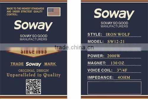 SW12-21GR 12 Inch 2000W Spekaer, Speaker woofer for car