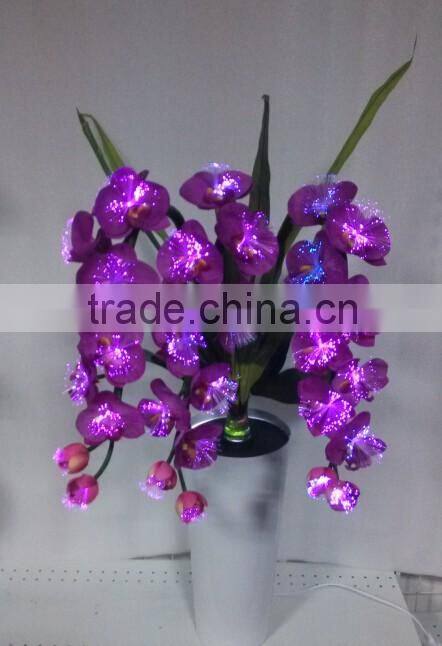 2017 New Garden Decor Lamp Wholesale Price artificial Big size fiber optic Calla Lily Flower Pot