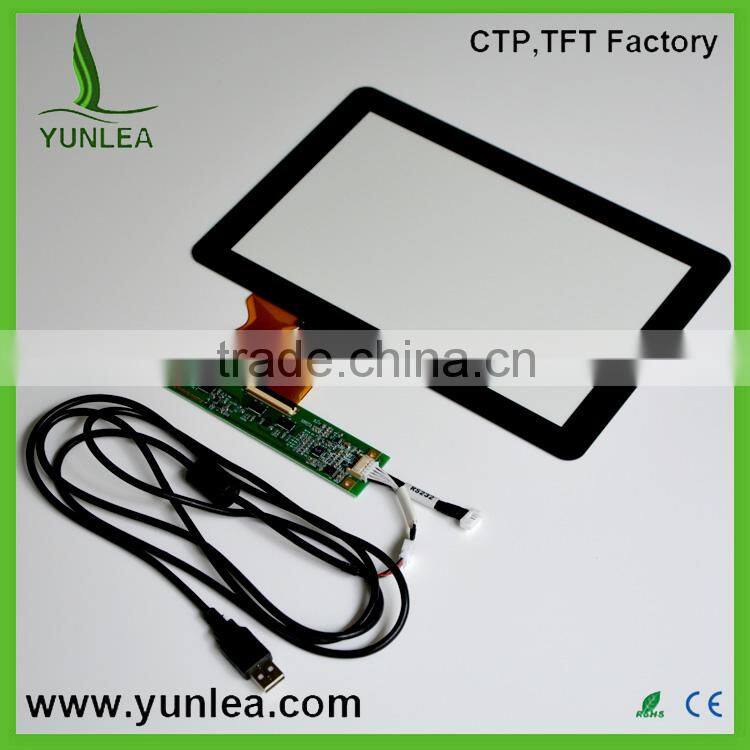 With EETI IC capacitive touch screen overlay kit 10.1 usb