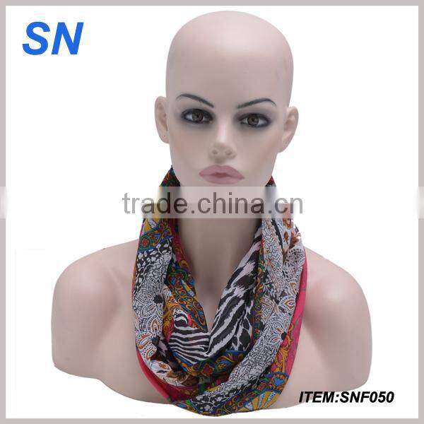 lastest spring fashion grid infinity scarf