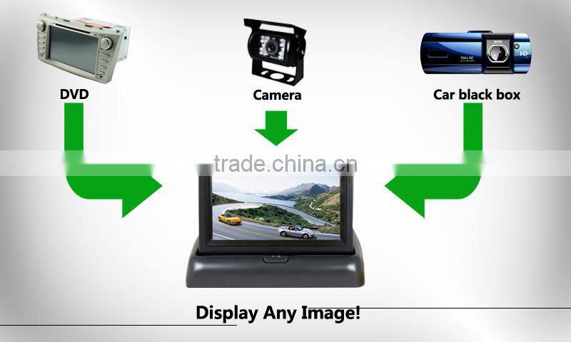 Mini Car Monitor 2ch 4.3 inch TFT 12V car lcd monitor mini tv