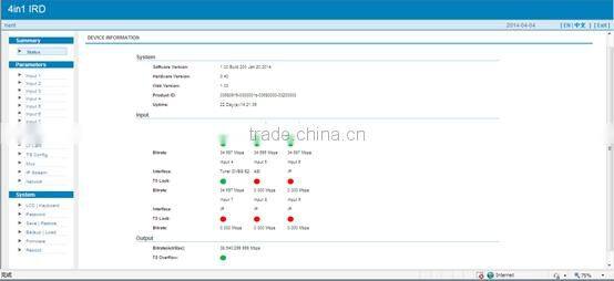 QPSK/8PSK Satellite Receiver with CCAM, MPEG-2/H.264 Satellite Receiver