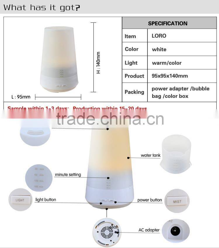 Home ultrasonic aroma mist humidifier diffuser / ultrasonic humidifier / USB humidifier