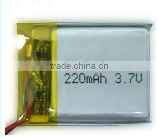 382530 Lithium polymer battery 3.7v 220mah
