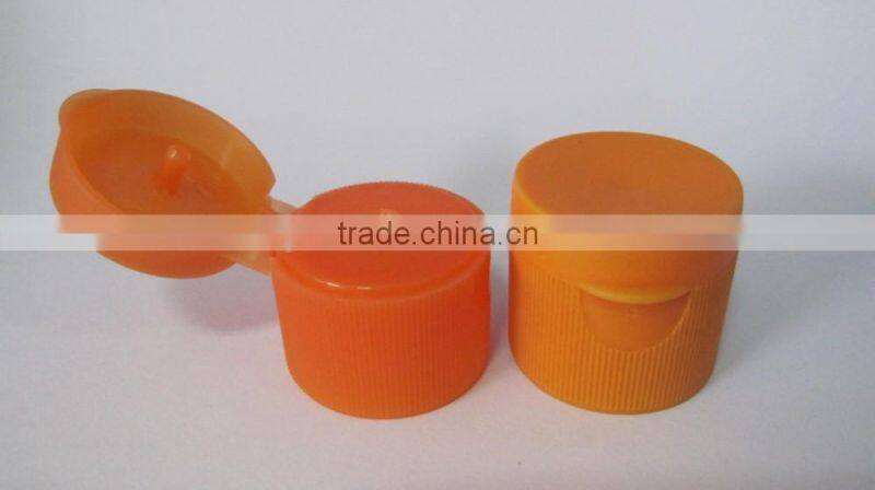 plastic cosmetic flip top cap for cosmetic bottle