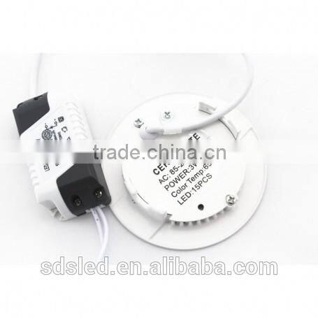 LED Panel light lighting 3W Warm White Round Shape-White led panel light