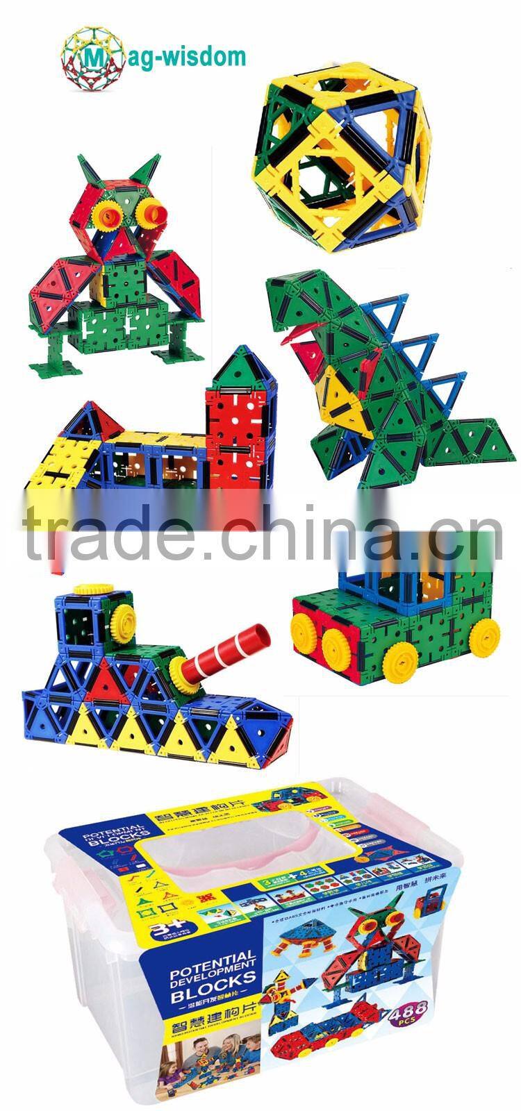 488PCS Magnetic Tiles Construction Building Toy